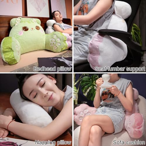 GKWW Cute Cat Companion Reading Pillow Bed Rest Pillow Washable for Cats and Humans