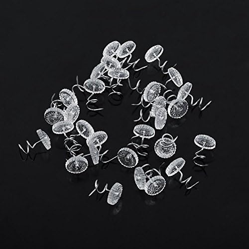 Hilitand 50-Piece Clear Head Twist Pins for Upholstery Bed Skirt Slipcovers