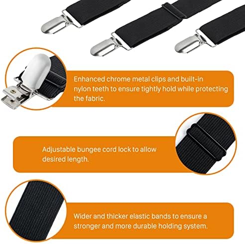 Adjustable Heavy Duty Bed Sheet Clips for Fitted Mattresses caliber Bed Linens