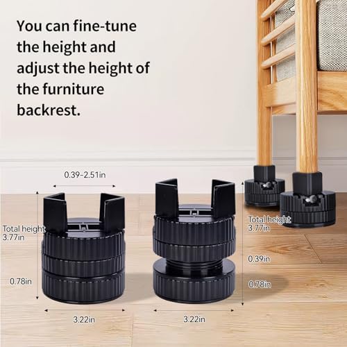 Adjustable Bed Risers Add Height to Your Furniture Up to 4000lbs Capacity