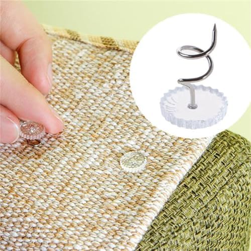 30-Piece Bed Skirt Pins Clear Heads Twist Pins for Upholstery Slipcovers and Bedskirts