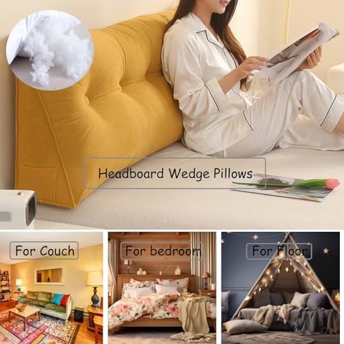 Ergonomic Triangular Headboard Pillow