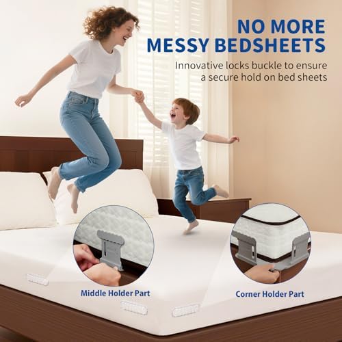 Heavy-Duty Bed Sheet Holder with Slide Lock Straps