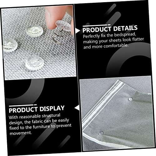 60-Piece Transparent Twisting Fixing Kit for Upholstery Bedskirts and Dust Control