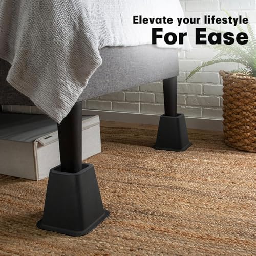 ANNKUT6-Inch Heavy Duty Bed Risers Best Bed couch elevate