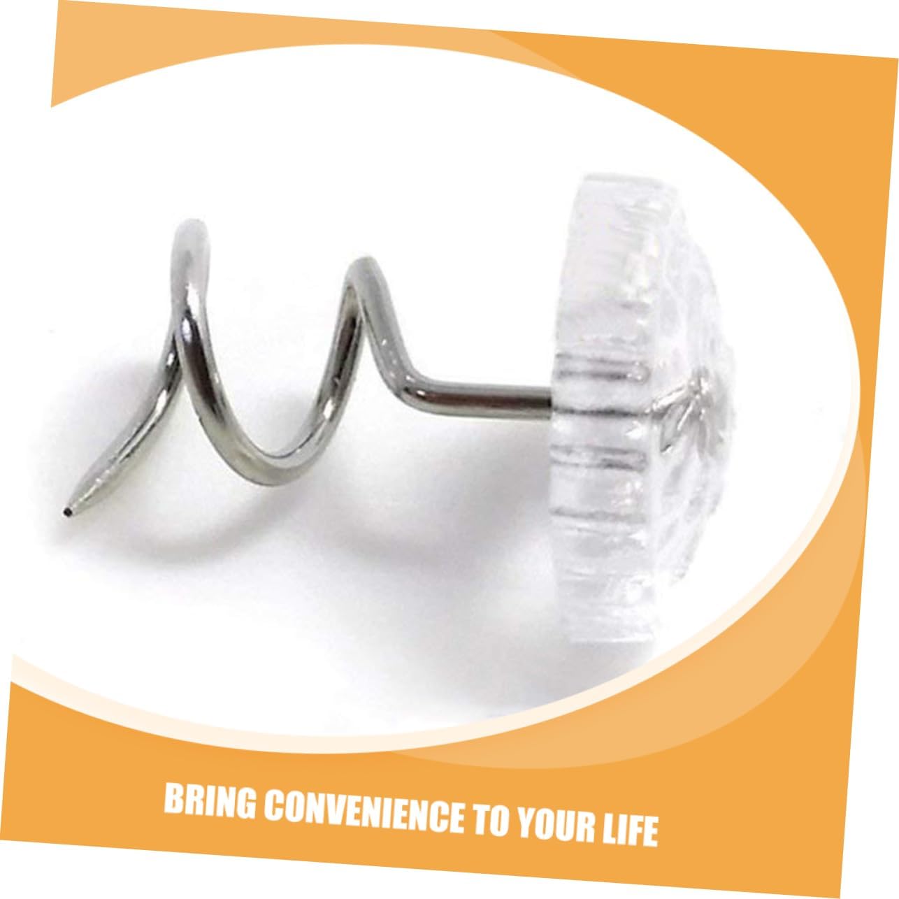 100Pcs Stainless Steel Spiral Pins for Upholstery Bed Skirts - Durable Decorative Fasteners with Strong Grip