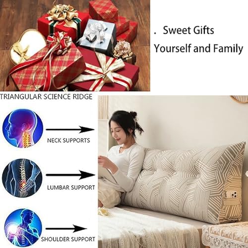 Contoured Headboard Wedge Pillow for Support and Comfort