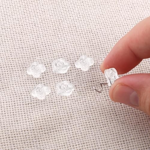 100pcs Bed Skirt Pins with Clear Heads