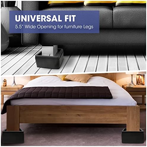 Premium 3-Inch Over_SIZE Bed Riser for 6000lbs with Stackable Design