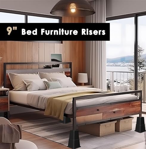 Sturdy Bed Riser Stackable 4-9 inches - Durable and Space-Saving for Your