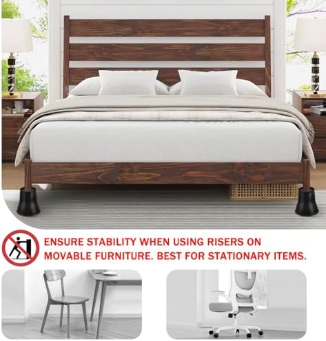 ANNKUT Bed Risers 6 Inch Heavy Duty 4 Pack
