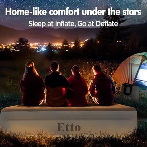 Twin Air Mattress 18 High Built-in Pump Waterproof Portable