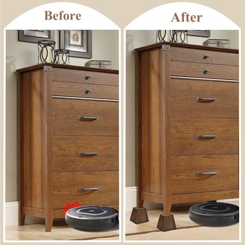 Elevate Style with Sopicoz Wooden Furniture Risers Brown Pyramid
