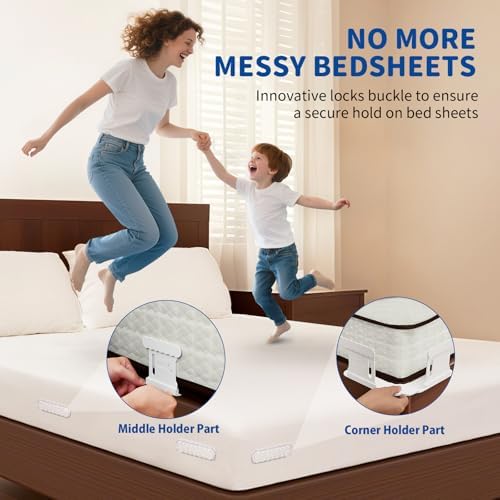 Alwenid Bed Sheet Holder with Slide Lock Straps