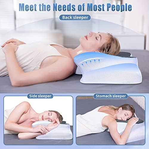 SAHEYER 2-in-1 Ergonomic Memory Foam Pillow