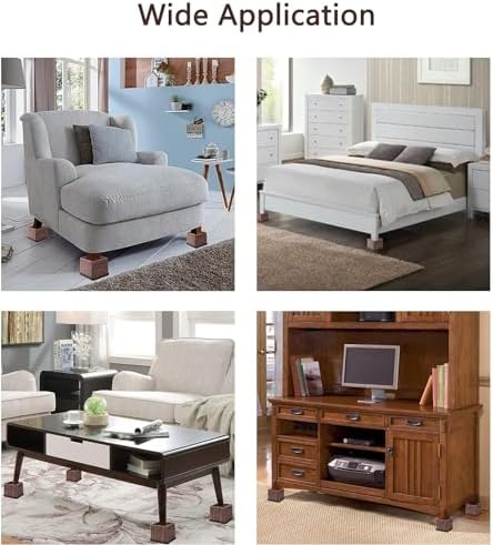Exceptional 3-Inch Stackable Bed Risers Heavy Duty with Real-Woodprint Elevate Your Comfort