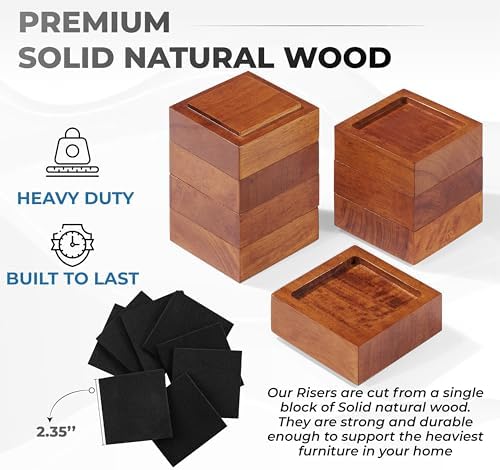 Sturdy Bed Risers 1-3 Inches for Enhanced Stability in Your Bedroom or Living Area