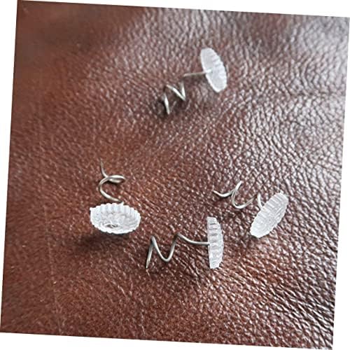 Cabilock 60PCS Transparent Twisted Skirt Fixing for Bed Skirts Upholstery