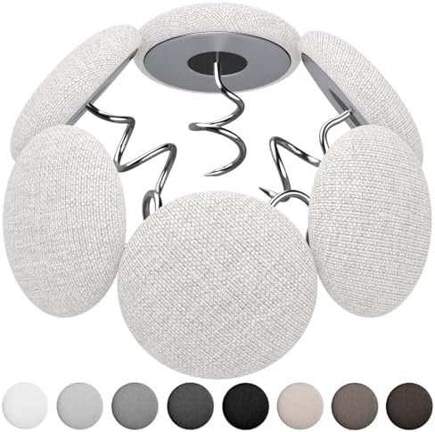 AHAILUOO 12 Colors 100 Fabric Covered Button Twist Pins for Sofa Upholstery and Bed Skirts - Rice White