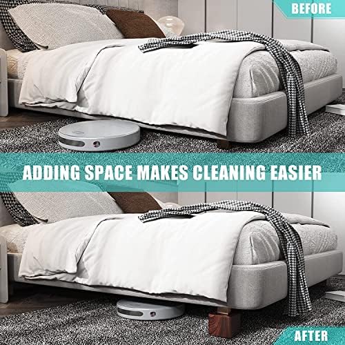 Set of 4 3-Inch Bed Risers Heavy Duty Stylish for Heavy Furniture