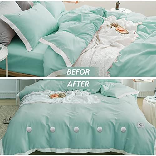 MQUPIN Duvet Cover Clips 16 Set with Mushroom Buttons and Long Nails - Grey