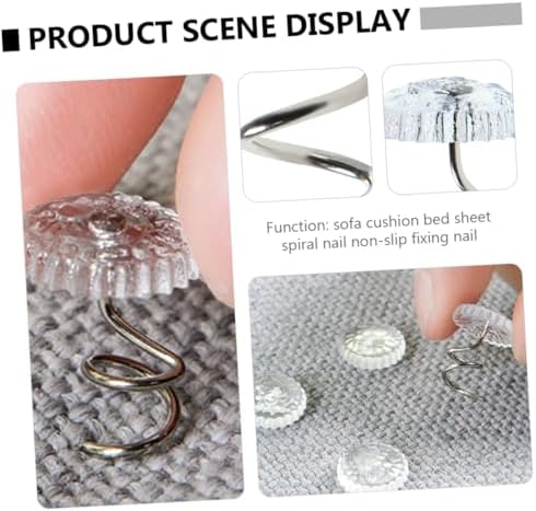 60-Piece Transparent Twisting Fixing Kit for Upholstery Bedskirts and Dust Control