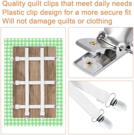 Silver Duvet Clips - 25 Piece Set for Comforters - Durable Metal Fasteners for Bedding Accessories
