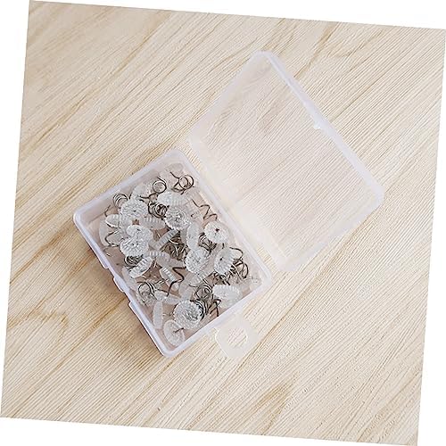 Cabilock 60PCS Transparent Twisted Skirt Fixing for Bed Skirts Upholstery