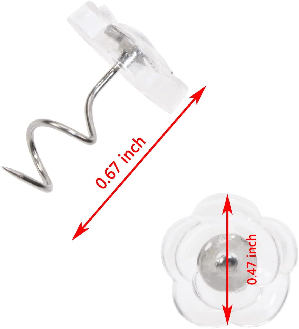 Mini Skater 30-Piece Rose Twist Pins with Metal Heads for Sofa Bed Car Covers