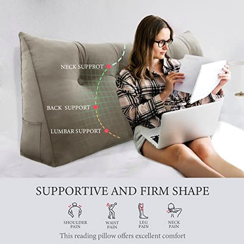 3-in-1 Headboard Pillow for Sleep Reading and Legs