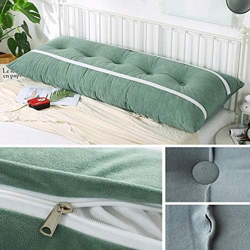 Sturdy Velvet Bedside Pillow for Reading Lumbar Support