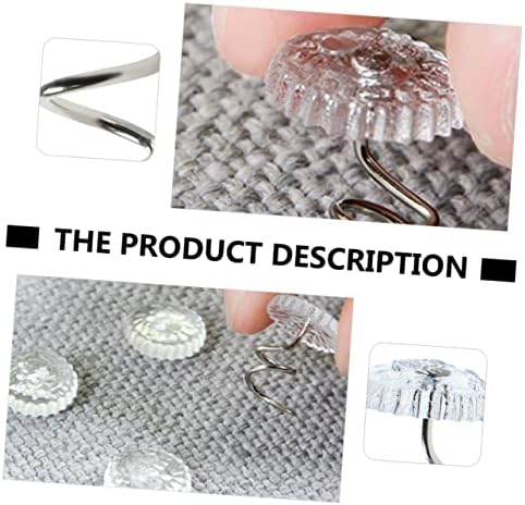 60-Piece Transparent Twisting Fixing Kit for Upholstery Bedskirts and Dust Control