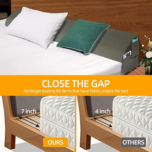 Queen Size Bed Wedge Pillow to Secure Mattress Gaps