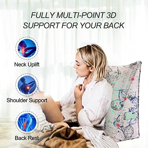 WOWMAX Stretchable Bed Rest Pillow for Adults 100 Cotton