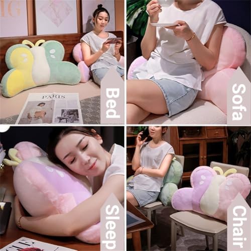 Cute Butterfly Reading Pillow with Arms and Back Support