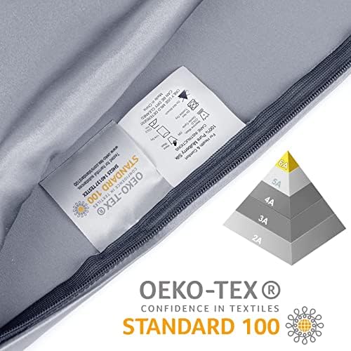 OLESILK Silk Pillowcase 20x54 Zippered Silver Grey