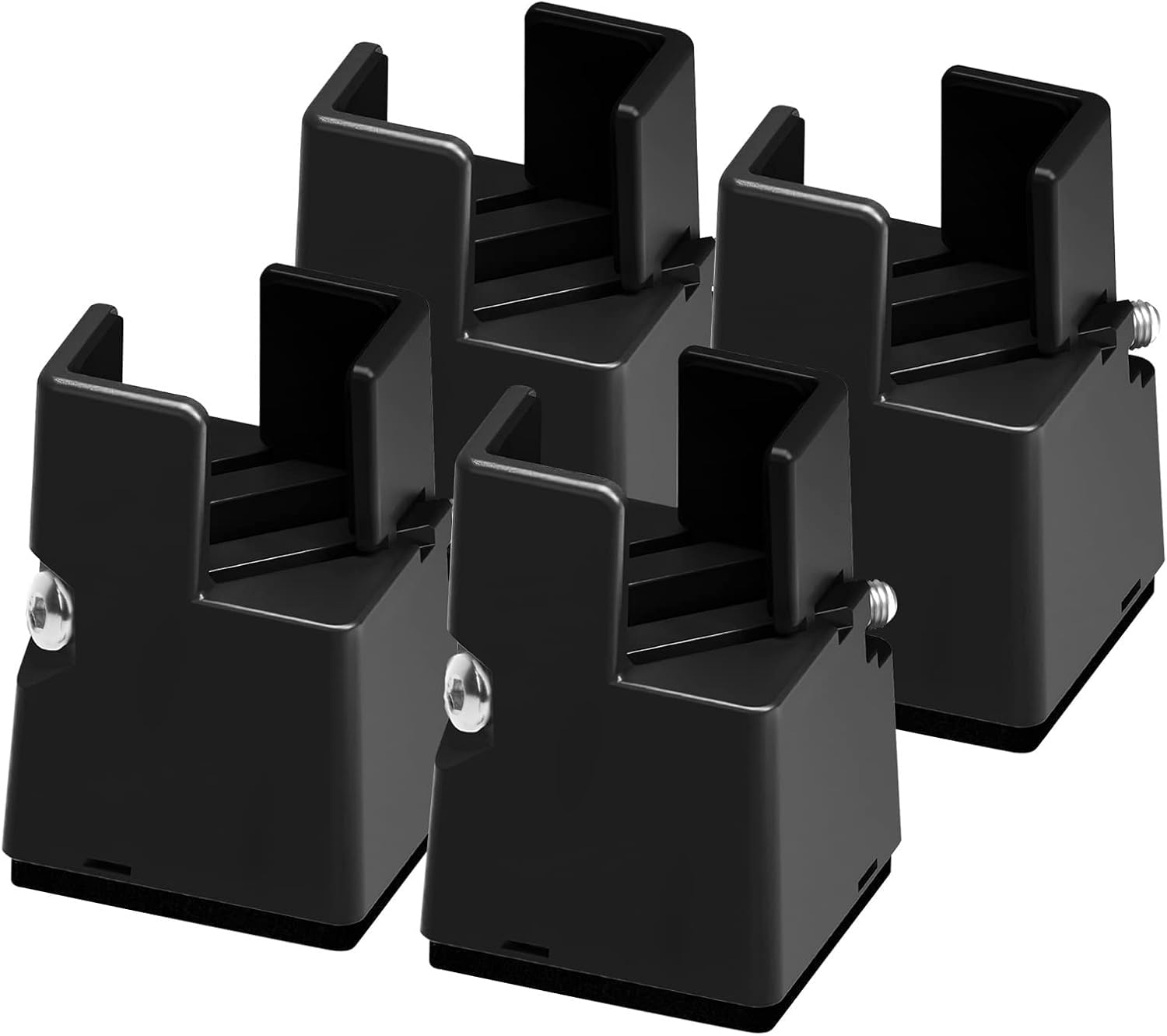 AUAUY Bed Risers 2 Inches Adjustable Clamp Mount for Square or Round Chair Legs