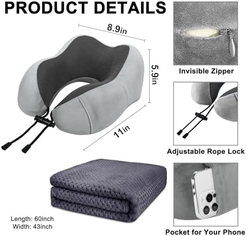 Tempo Pro Travel Pillow Blanket Set