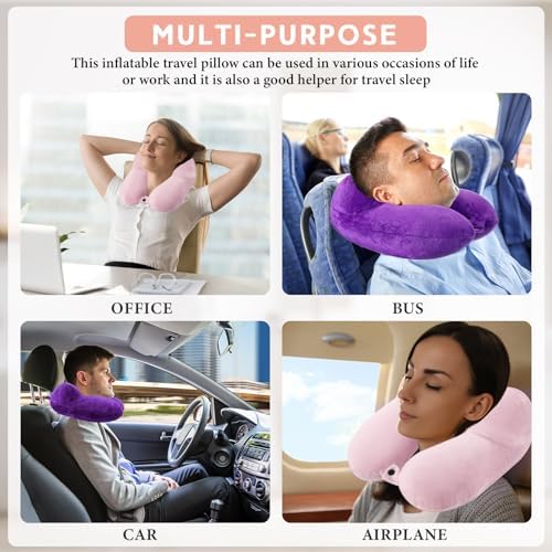 BlISS Pro 2-Pack Inflatable Travel Neck Pillow for Planes