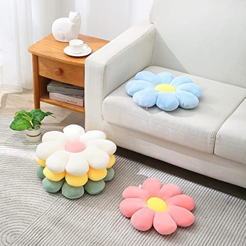 Flower Pillow Daisy Throw Cushion Soft Decorative Pillow for Girls Kids