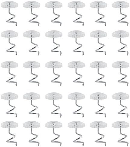 Cyrank Bedskirt Pins Set Durable Upholstery Twist Pins for Sofa Slipcover Bed Skirt with 30pcs transmissions