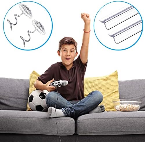 55-Piece Slipcover Set for Sofa Sectional Bed - Tuck Grips Dust Ruffle Pins Decorative Sofa Covers