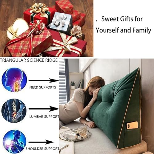 Hyper-Comfortable Wedge Pillow for Reading Support Easy to Clean Multiple Uses