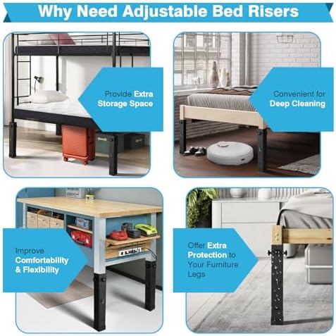 IronWalls 4-Piece Bed Risers 23-inch Diameter