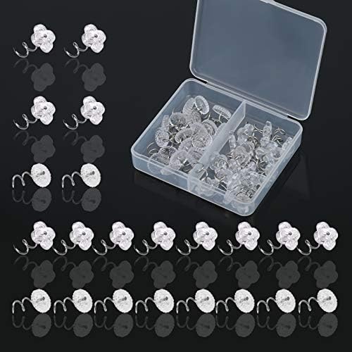 Affordable 40 PCS Upholstery Tacks Twist Pins with Storage Box for Bedskirts and Upholstery 059 Inches