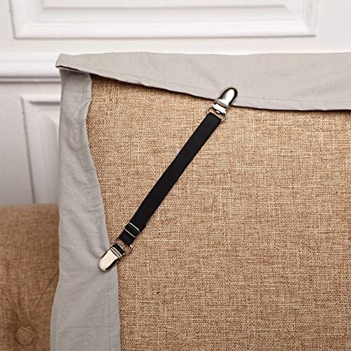 12-Piece Black Bed Sheet Clips Corner Fasteners for Home Use