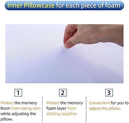 SUQ I OME Ultra Thin Memory Foam Pillow for Neck Pain Relief