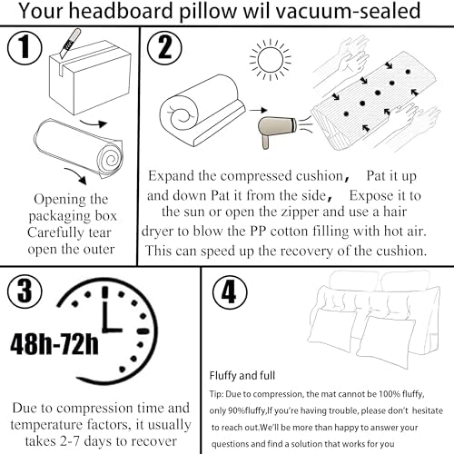 Comfortable Headboard Pillow for Bed Rest with Teddy Velvet Fabric