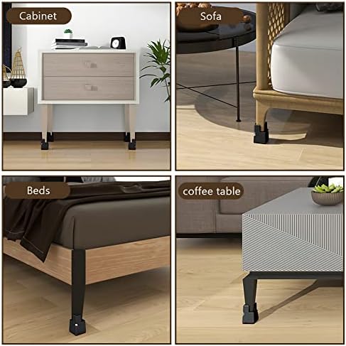 AUAUY Bed Risers 2 Inches Adjustable Clamp Mount for Square or Round Chair Legs