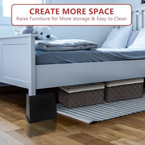 4-Piece SetHeavy-Duty Bed Risers for Sofa Bed and more